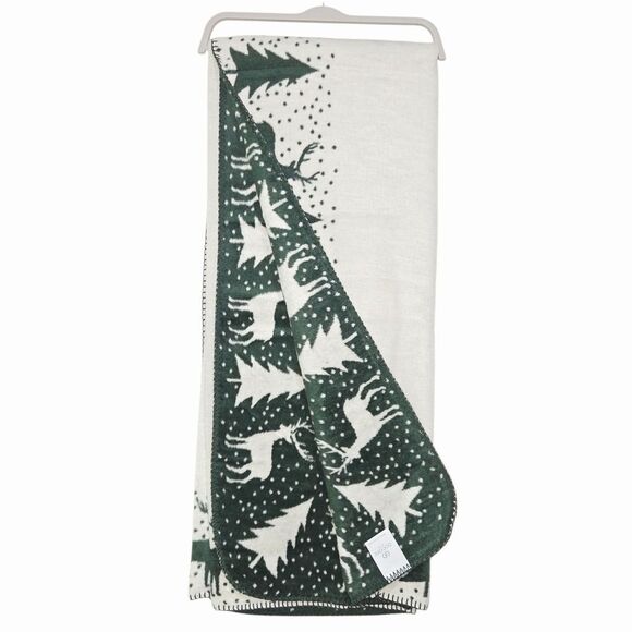 Docofil Reversible Soft Warm Deer Throw Blanket 51x67 w/ Cotton Made in Portugal - Picture 4 of 15